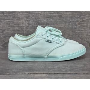 Vans Atwood Deluxe Mint Green Canvas Skate Shoes Size 8.5 Womens